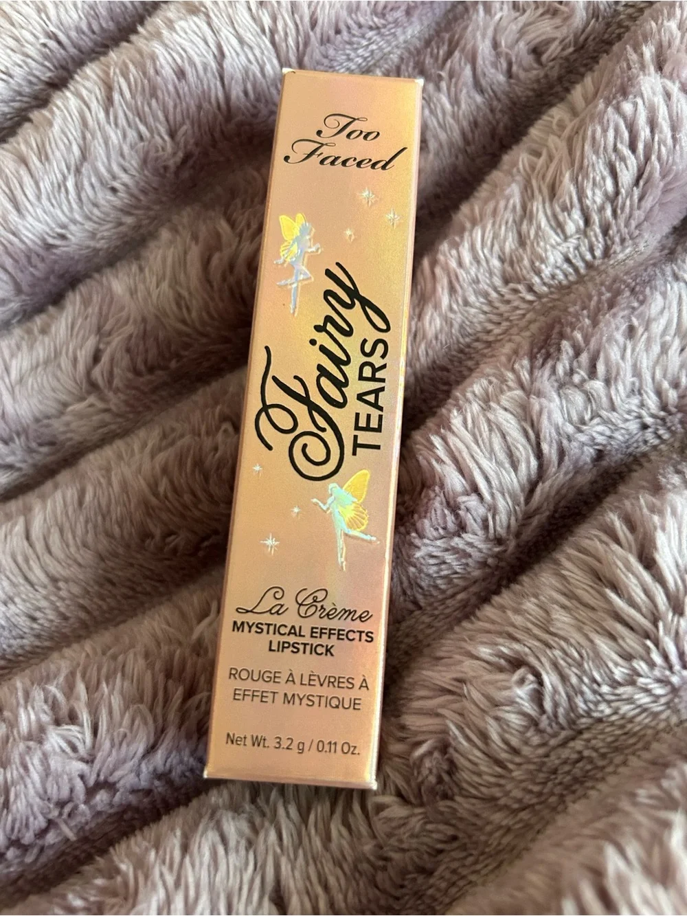 NIB Too Faced Fairy Tears La Crème Mystical Effects Lipstick